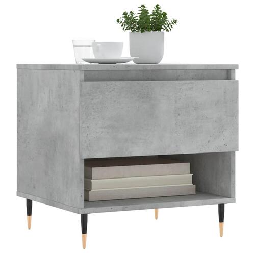 Sofaborde 2 stk. 50x46x50 cm konstrueret træ betongrå