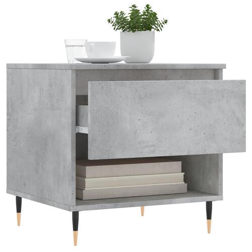 Sofaborde 2 stk. 50x46x50 cm konstrueret træ betongrå
