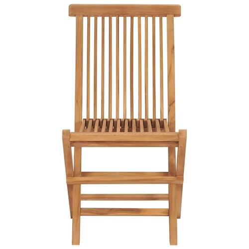 Foldbare havestole 2 stk. massivt teaktræ