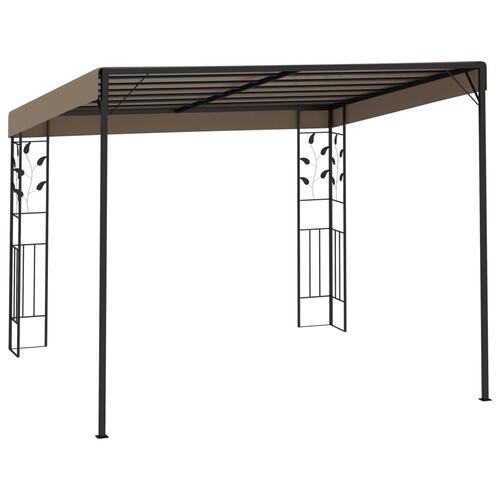 Vægmonteret pavillon 3x3x2,5 m gråbrun