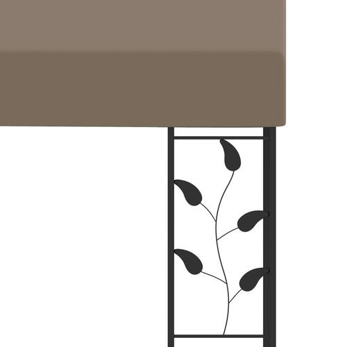 Vægmonteret pavillon 3x3x2,5 m gråbrun