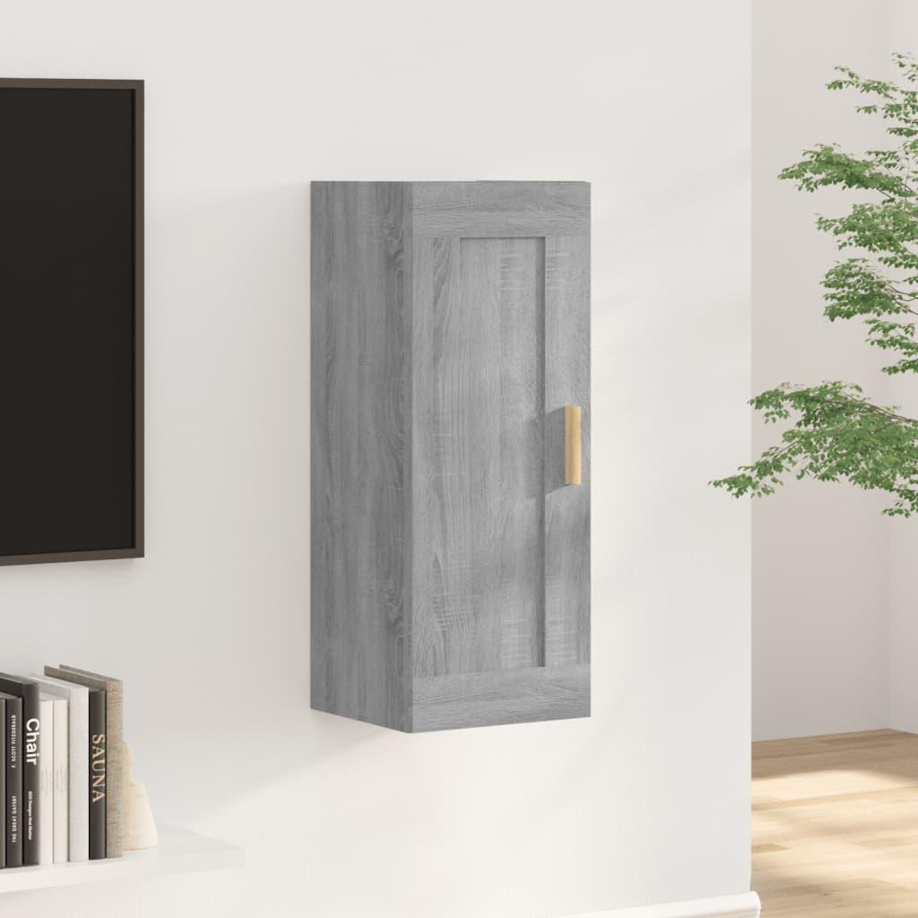 Vægskab 35x34x90 cm konstrueret træ grå sonoma-eg