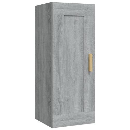 Vægskab 35x34x90 cm konstrueret træ grå sonoma-eg