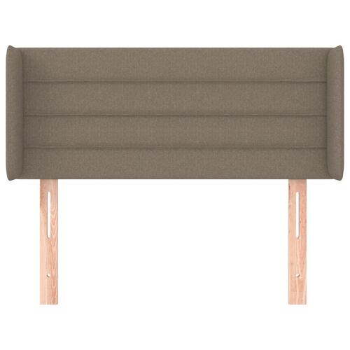 Sengegavl med kanter 103x16x78/88 cm stof gråbrun