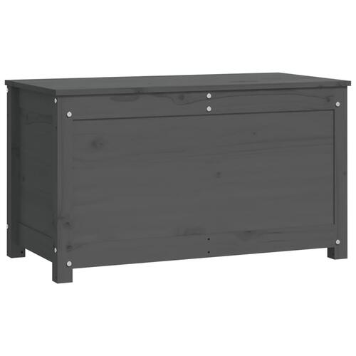 Opbevaringskasse 80x40x45,5 cm massivt fyrretræ grå