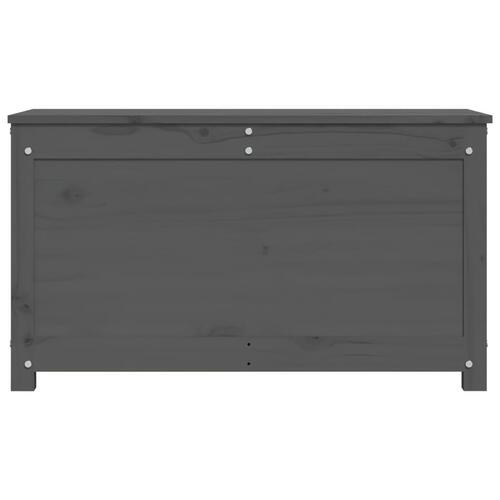 Opbevaringskasse 80x40x45,5 cm massivt fyrretræ grå
