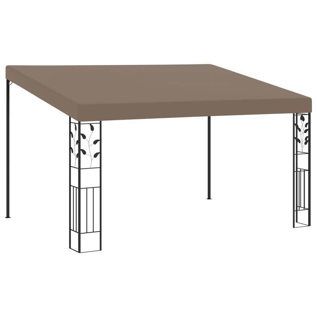 Vægmonteret pavillon 4x3x2,5 m gråbrun billede