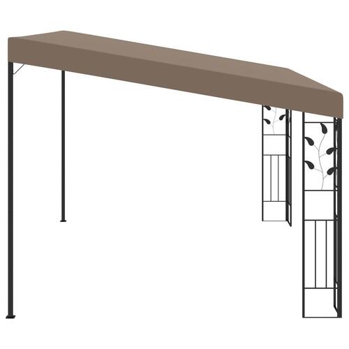 Vægmonteret pavillon 4x3x2,5 m gråbrun