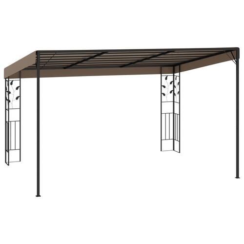 Vægmonteret pavillon 4x3x2,5 m gråbrun