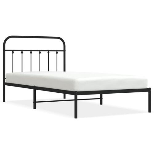 Sengeramme med sengegavl 107x203 cm metal sort