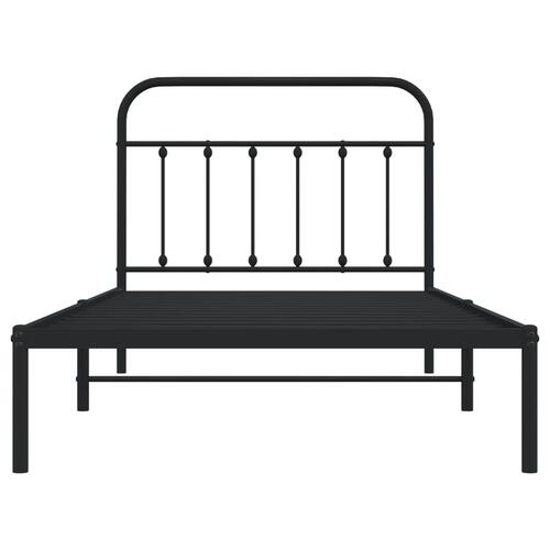 Sengeramme med sengegavl 107x203 cm metal sort