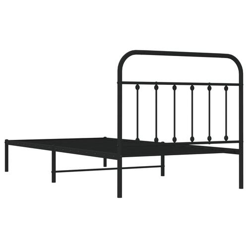 Sengeramme med sengegavl 107x203 cm metal sort