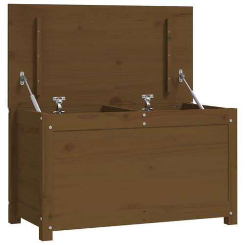 Opbevaringskasse 80x40x45,5 cm massivt fyrretræ gyldenbrun