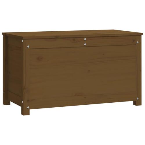 Opbevaringskasse 80x40x45,5 cm massivt fyrretræ gyldenbrun