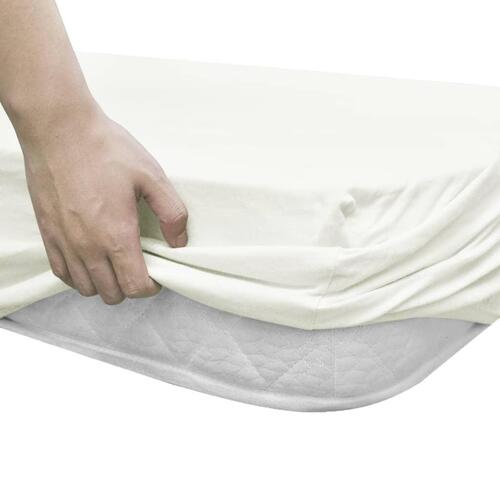 Formsyede lagener til vugger 4 stk. bomuldsjersey 40 x 80 cm offwhite