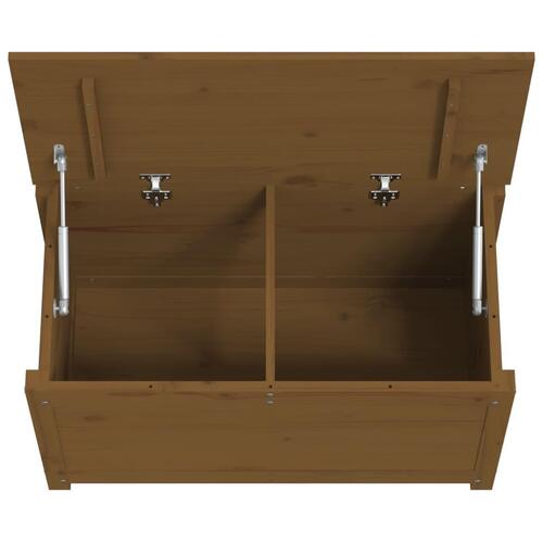 Opbevaringskasse 80x40x45,5 cm massivt fyrretræ gyldenbrun