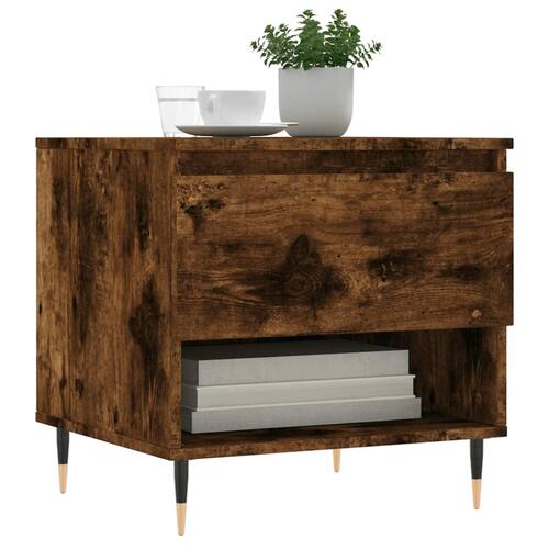 Sofaborde 2 stk. 50x46x50 cm konstrueret træ røget egetræsfarve