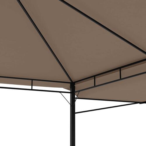 Pavillon med udvidelige dobbelttage 3x3x2,75 m 180g/m² gråbrun