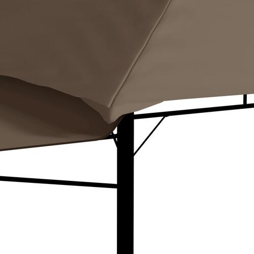 Pavillon med udvidelige dobbelttage 3x3x2,75 m 180g/m² gråbrun