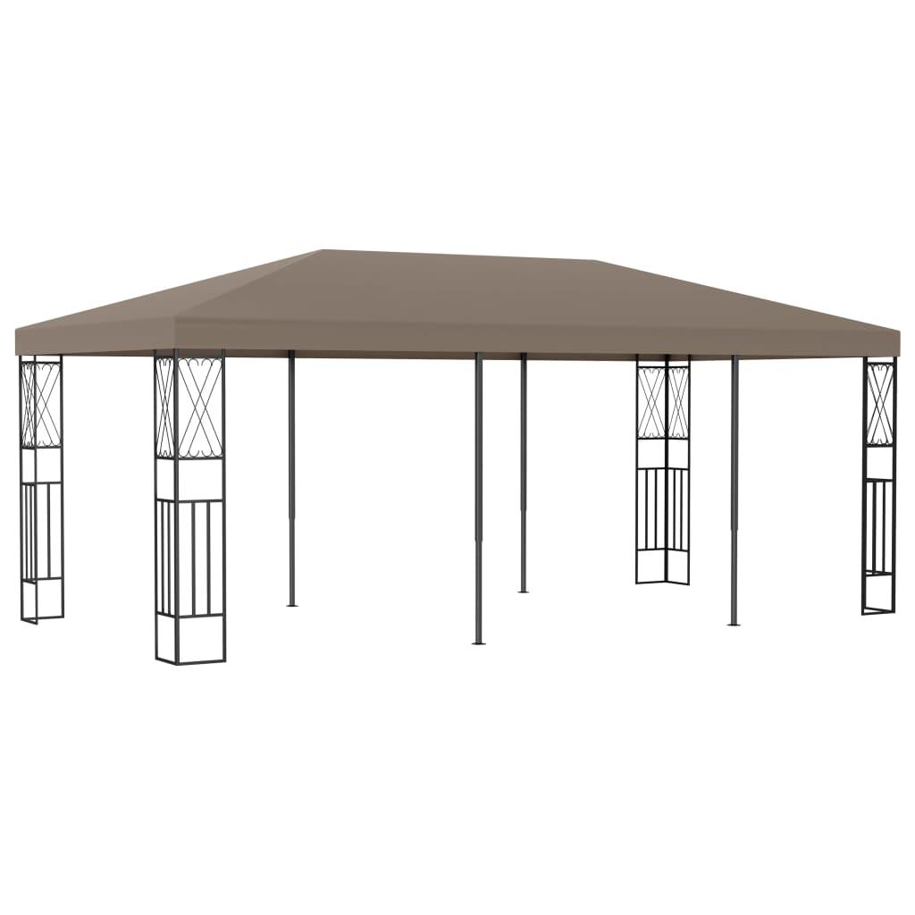 Pavillon 6x3 m stof gråbrun