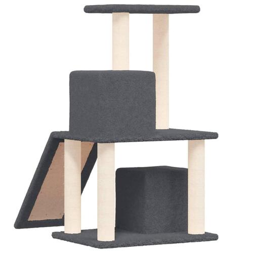 Kradsetræ med sisalstolper 82 cm mørkegrå