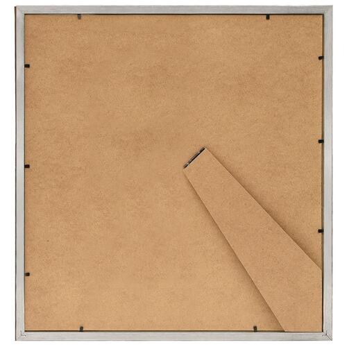 Billedrammer 10 stk. til væg eller bord 20x20 cm MDF sølvfarvet