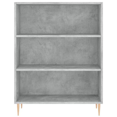Reol 69,5x32,5x180 cm konstrueret træ betongrå