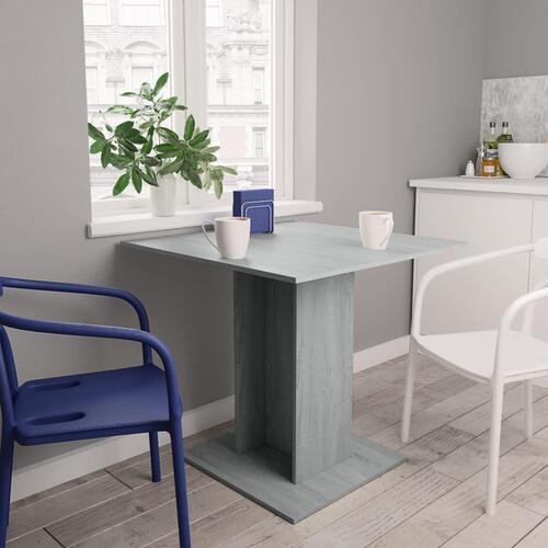 Spisebord 80x80x75 cm konstrueret træ grå sonoma-eg