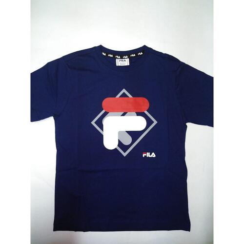 Børne Kortærmet T-shirt Fila FAT0340 50001 Marineblå 16 år