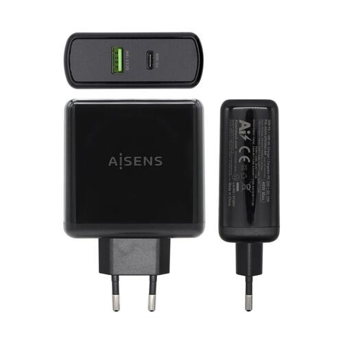 USB-oplader væggen Aisens ASCH-2PD30QC-BK Sort 48 W USB-C (1 enheder)