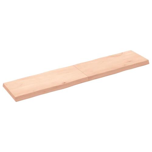 Bordplade 180x40x(2-6)cm naturlig kant ubehandlet massivt træ