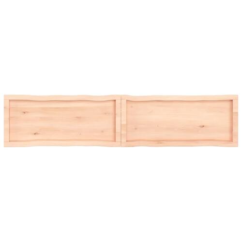 Bordplade 180x40x(2-6)cm naturlig kant ubehandlet massivt træ
