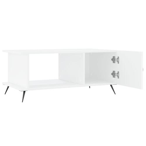 Sofabord 90x50x40 cm konstrueret træ hvid