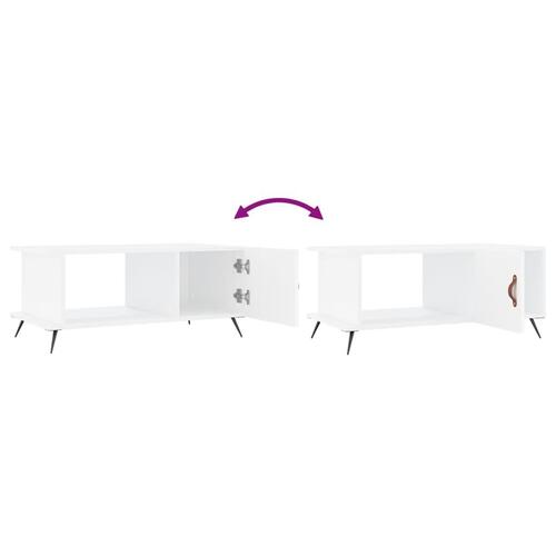 Sofabord 90x50x40 cm konstrueret træ hvid