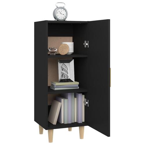 Skænk 34,5x34x90 cm konstrueret træ sort