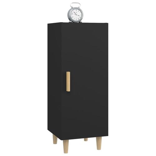 Skænk 34,5x34x90 cm konstrueret træ sort