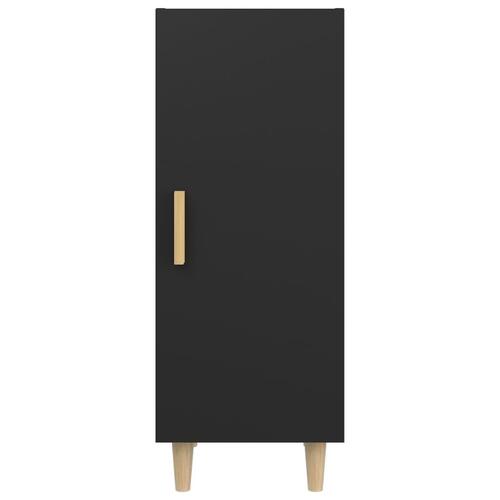 Skænk 34,5x34x90 cm konstrueret træ sort