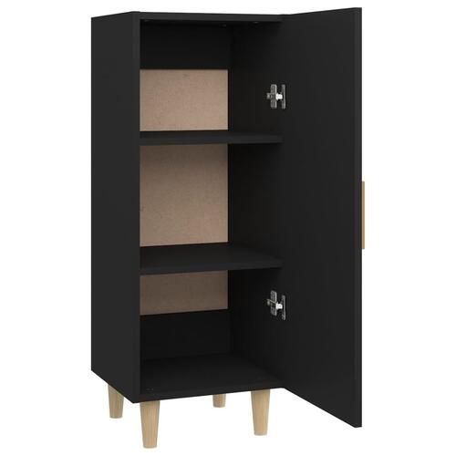 Skænk 34,5x34x90 cm konstrueret træ sort
