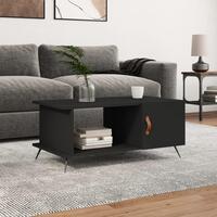 Sofabord 90x50x40 cm konstrueret træ sort