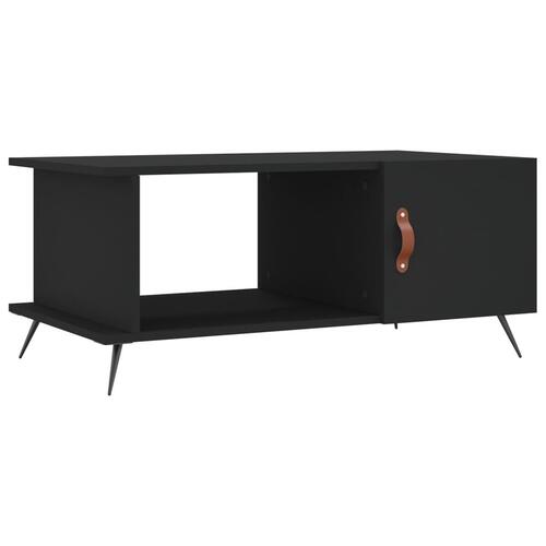 Sofabord 90x50x40 cm konstrueret træ sort