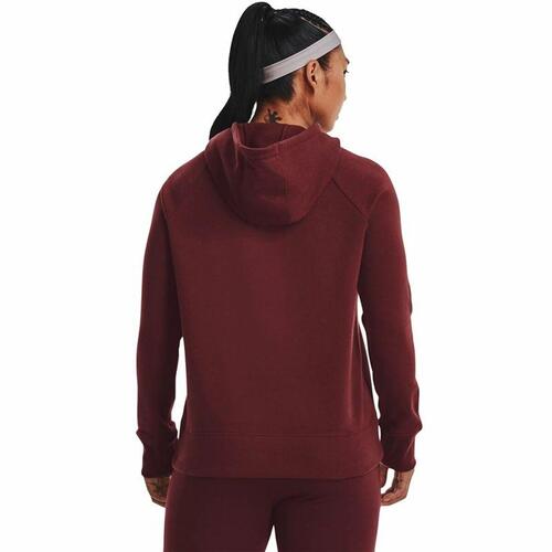 Hættetrøje til Kvinde Under Armour Rival Fleece Rødbrun S