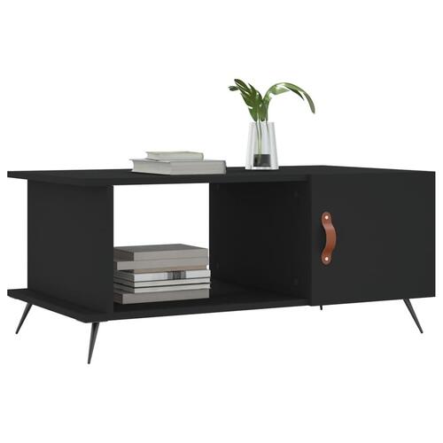 Sofabord 90x50x40 cm konstrueret træ sort