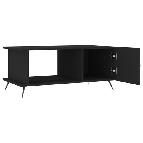 Sofabord 90x50x40 cm konstrueret træ sort