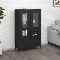 Skab 70x31x115 cm konstrueret træ sort