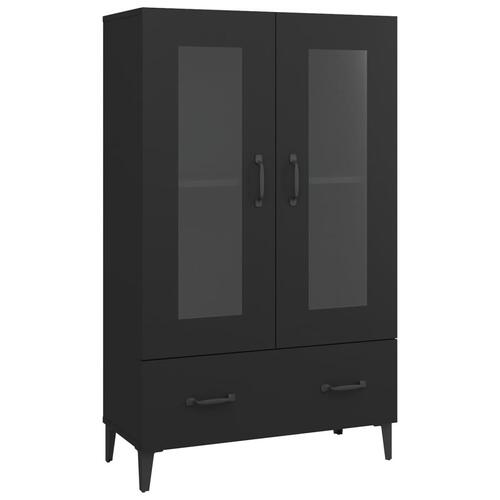 Skab 70x31x115 cm konstrueret træ sort