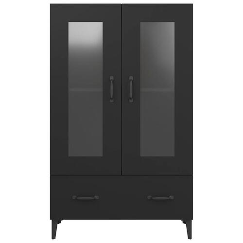 Skab 70x31x115 cm konstrueret træ sort