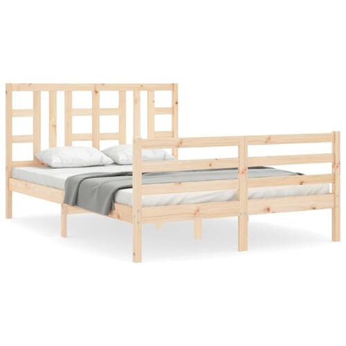 Sengeramme uden madras 140x190 cm massivt fyrretræ
