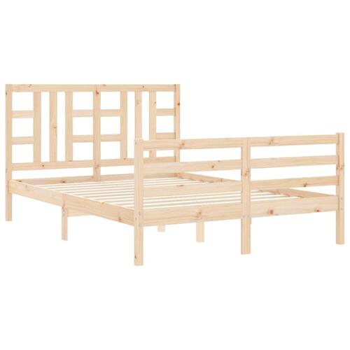 Sengeramme uden madras 140x190 cm massivt fyrretræ