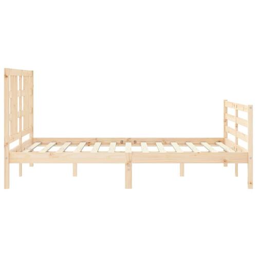 Sengeramme uden madras 140x190 cm massivt fyrretræ