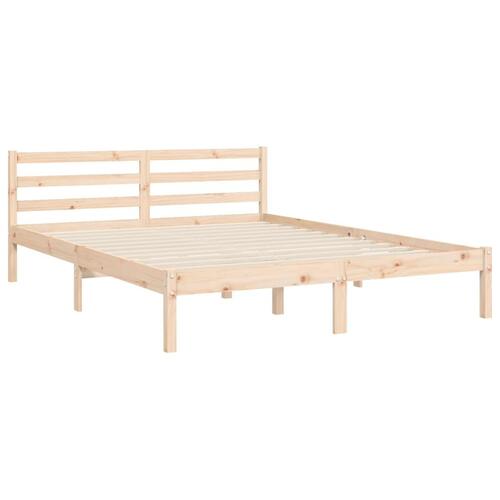 Sengeramme uden madras 140x190 cm massivt fyrretræ